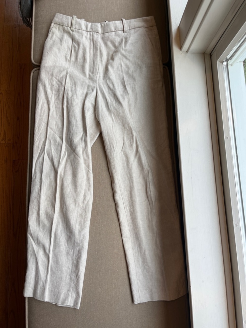 H&M Linen Blend Tailored Trpuser Pants Ankle Length  6